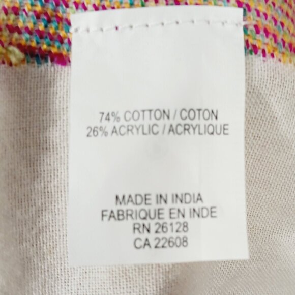 Echo, Southwestern, Lightweight, Poncho with Embroidered Accents, Fringe Trim OS - Picture 11 of 12